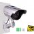 ISEEUSEE Dummy Fake Security Camera, Solar Powered Fake Surveillance Camera with Flash LED Dummy Bullet Simulated CCTV Camera,Indoor Outdoor Use Good for Home/Office/Shop/Garage – Silver Color