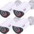 BNT Dummy Fake Security Camera, with One Red LED Light at Night, for Home and Businesses Security Indoor/Outdoor (4 Pack, White)